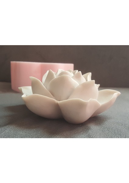 16CM 3 Boyutlu Büyük Gül Çiçek Silikon Kalıp K-1002, Kokulu Taş Sabun Alçı Mum Kalıbı