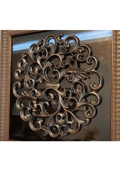 38cm Yuvarlak Aplik Dekor Silikon Kalıp K-1328