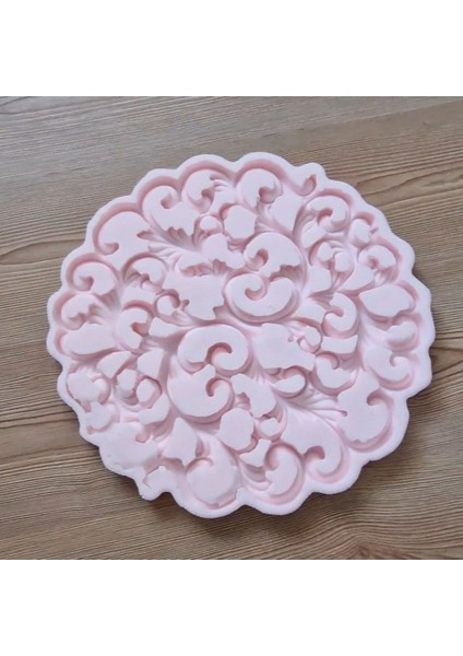 38cm Yuvarlak Aplik Dekor Silikon Kalıp K-1328 fiyatları