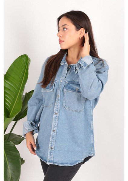 7348 Dublın Kadın Jean Gömlek fiyatları