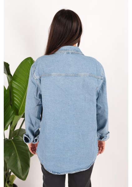 7348 Dublın Kadın Jean Gömlek fırsatları