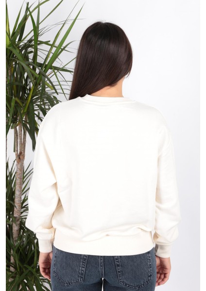 24K0142K1 Kadın Oversize Baskılı Sweat fırsatları