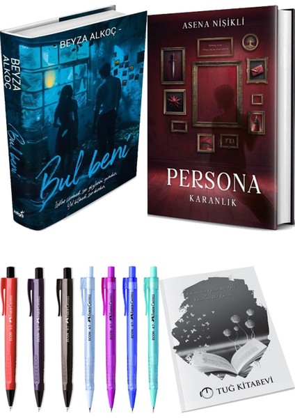 Persona Karanlık Ciltli ve Bul Beni Ciltli Beyza Alkoç 2li Set + Hediyeli