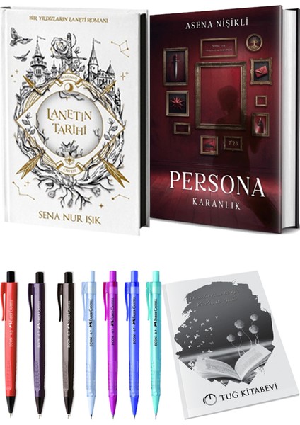 Persona Karanlık Ciltli ve Lanetin Tarihi Ciltli Sena Nur Işık 2li Set + Hediyeli