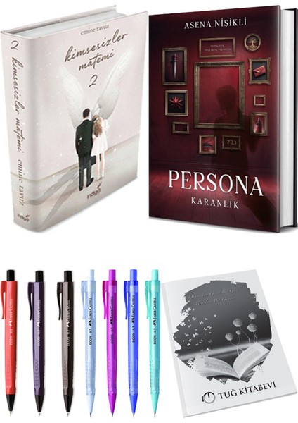 Persona Karanlık Ciltli ve Kimsesizler Matemi 2 Ciltli Emine Tavuz 2li Set + Hediyeli