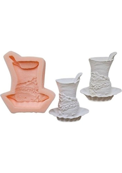 Çay Bardağı Silikon Kalıp K-755, Kokulu Taş Sabun Alçı Mum Kalıbı fiyatları