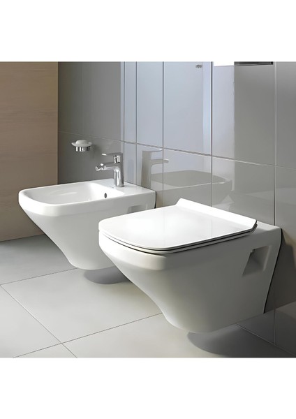 Durastlye Rimless Asma Klozet 45383900A1 + Duravit Yavaş Kapak