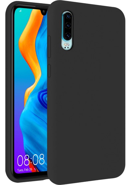 Huawei P30 Lite İnce Mat Silikon Kılıf Siyah