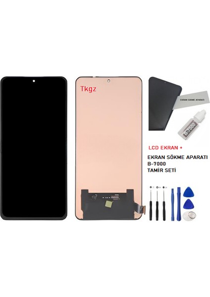 Xiaomi Mi 10T Pro LCD Ekran Dokunmatik Orijinal Kalite + B-7000 + Tamir Seti