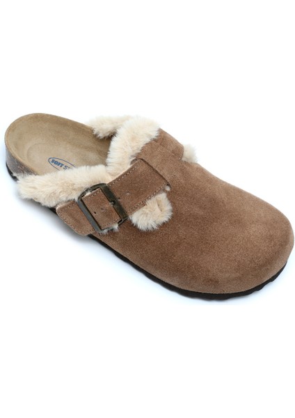 K14207-029SD Kifidis Soft Step Kadın Süet Deri Sabo Mantar Terlik 36-41