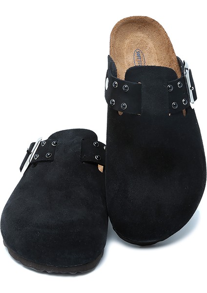 K14653SD Kifidis Soft Step Kadın Süet Deri Sabo Mantar Terlik 36-41