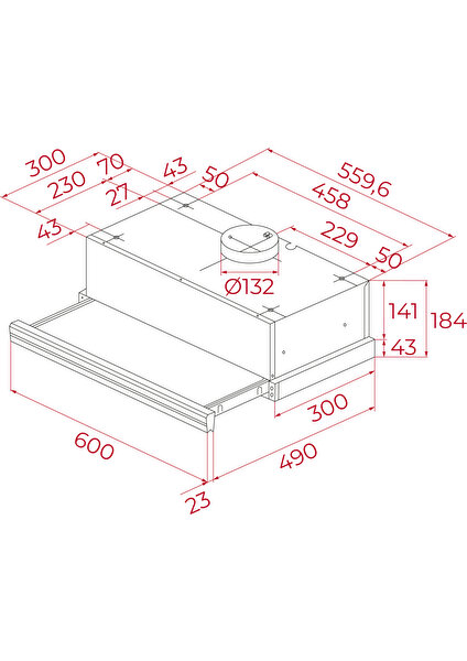 - Cnl 6400.2 Bk - Sürgülü Aspiratör - 367 M³/h - Siyah - 60 cm - 113070008