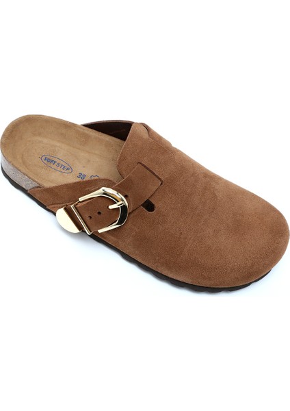 K14616SD Kifidis Soft Step Kadın Süet Deri Sabo Mantar Terlik 36-41
