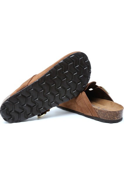 K14616SD Kifidis Soft Step Kadın Süet Deri Sabo Mantar Terlik 36-41