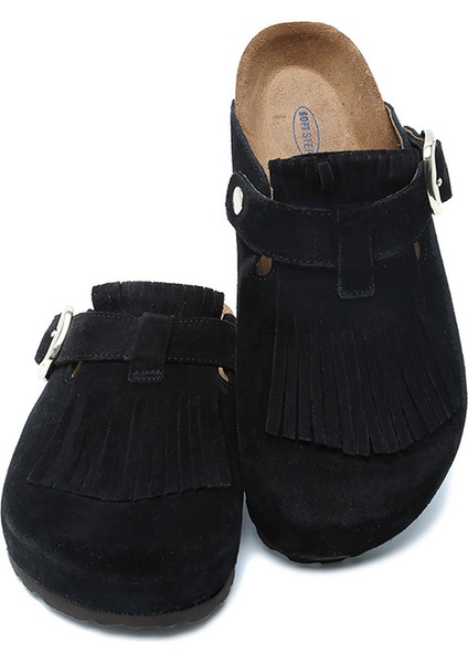 K14742SD Kifidis Soft Step Kadın Süet Deri Sabo Mantar Terlik 36-41