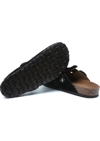K14742SD Kifidis Soft Step Kadın Süet Deri Sabo Mantar Terlik 36-41