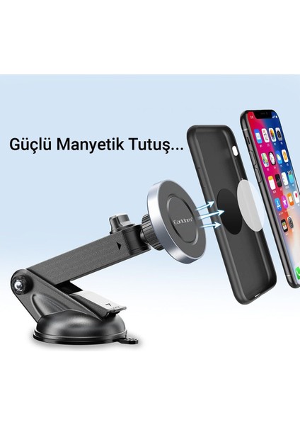 EH211 Ayarlanabilir Vantuzlu Magsafe Araç Tutucu Telefon Tutucu