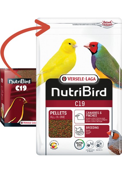 Nutrıbırd C19 Kanarya - Finch Pelet Yem 10kg