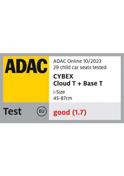Cloud T Isize (Adac Ödüllü Tam Yatışlı Bebek Puset Ana Kucağı 0-13 Kg)