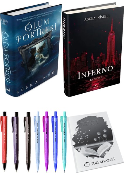 Inferno Kanto I ve Ölüm Portresi Ciltli Büşra Nur 2li Set + Hediyeli