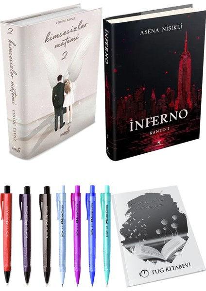 Inferno Kanto I ve Kimsesizler Matemi 2 Ciltli Emine Tavuz 2li Set + Hediyeli