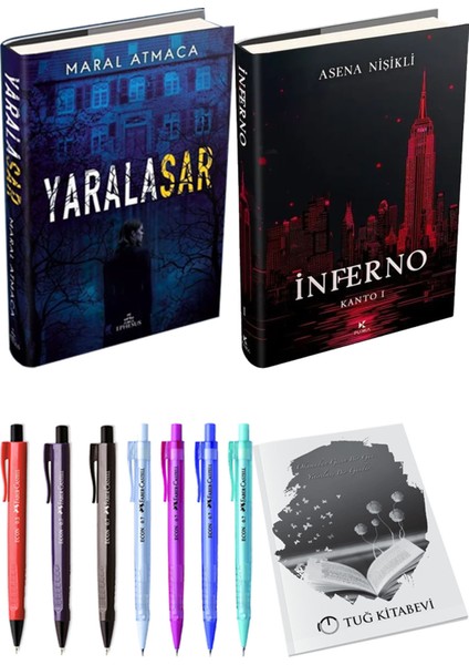 Inferno Kanto I ve Ephesus Yayınları Yaralasar 1 Ciltli Maral Atmaca 2'li Set + Hediyeli