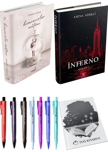 Inferno Kanto I ve Kimsesizler Matemi 3 Ciltli Emine Tavuz 2li Set + Hediyeli