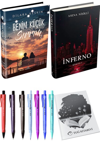 Inferno Kanto I ve Ephesus Benim Küçük Sırrım 2 Ciltli Dilara Keskin 2'li Set + Hediyeli