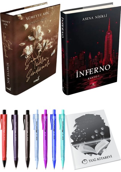Inferno Kanto I ve Şimdi Işıkları Söndürmeli Ciltli Sümeyye Koç 2li Set + Hediyeli