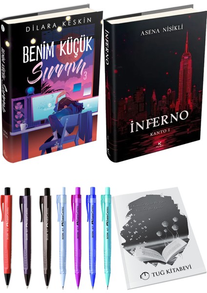 Inferno Kanto I ve Ephesus Benim Küçük Sırrım 3 Ciltli Dilara Keskin 2'li Set + Hediyeli