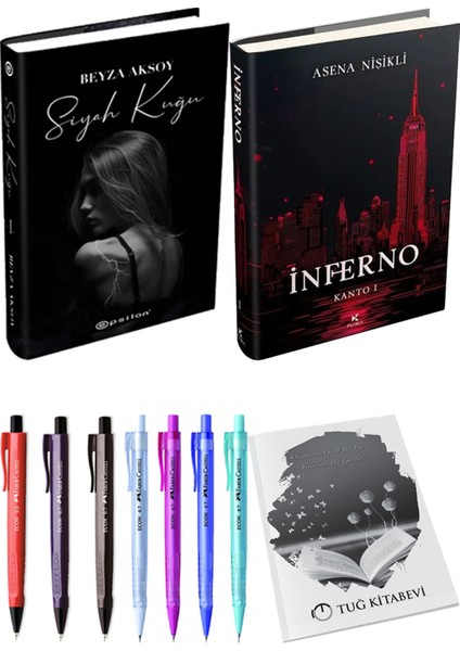Inferno Kanto I ve Epsilon Yayınevi Siyah Kuğu Ciltli Beyza Aksoy 2'li Set + Hediyeli