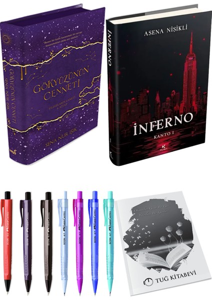 Inferno Kanto I ve Gökyüzünün Cenneti 4 Ciltli Sena Nur Işık 2li Set + Hediyeli