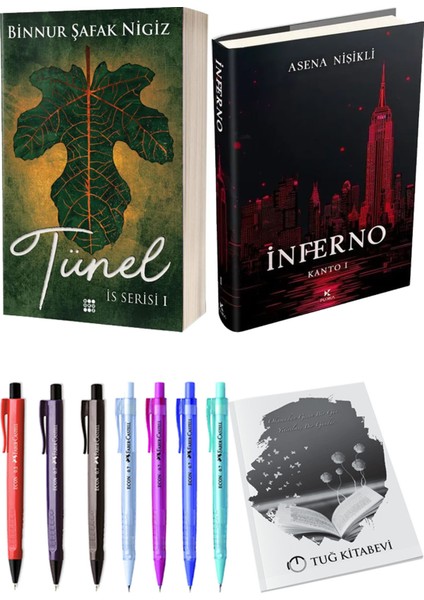 Inferno Kanto I ve Is Serisi 1 Tünel Ciltli Binnur Şafak Nigiz 2'li Set + Hediyeli