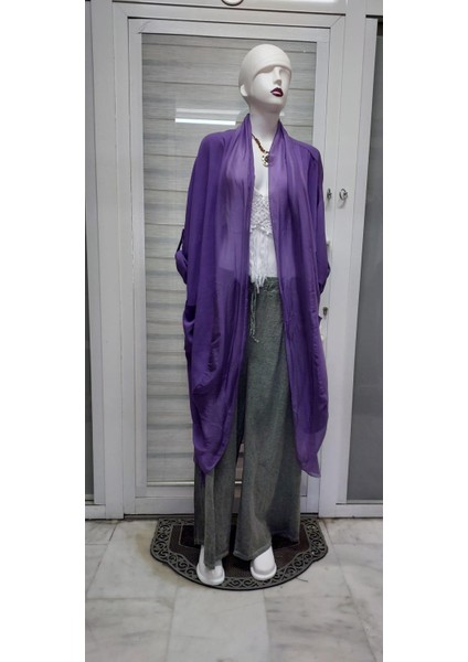 Itayan Ipek Detaylı Oversize Kaftan fırsatları