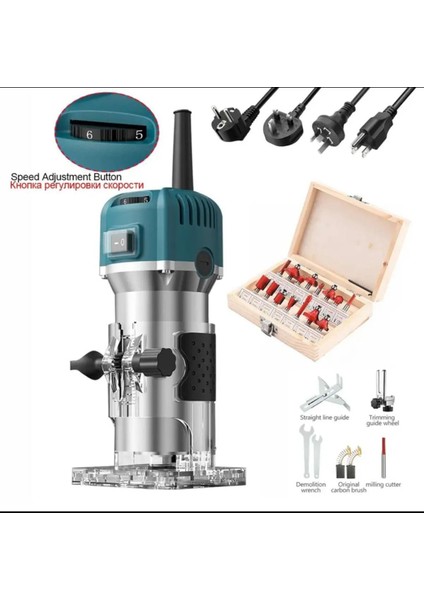 3600 Watt Profesyonel Formika Traşlama Freze Makinası ve Uçları 6 mm Pens 2 Yıl Garantili fiyatları