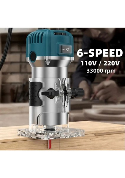 3600 Watt Profesyonel Formika Traşlama Freze Makinası ve Uçları 6 mm Pens 2 Yıl Garantili indirimleri