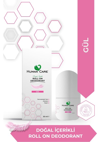 Doğal Roll On Deodorant Gül Kokulu 50 ml