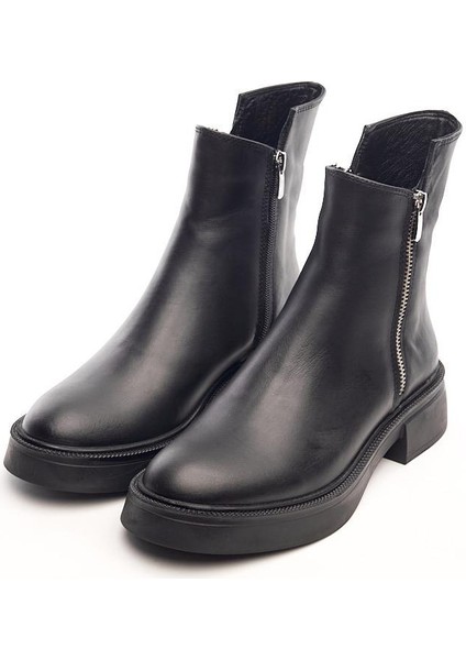 Deri Fermuarlı Kadın Bot fiyatları