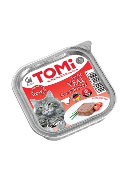 Kedi Dana Etli ve Kümes Hayvanlı Alüminyum Yaş Mama 100gr (Pate)