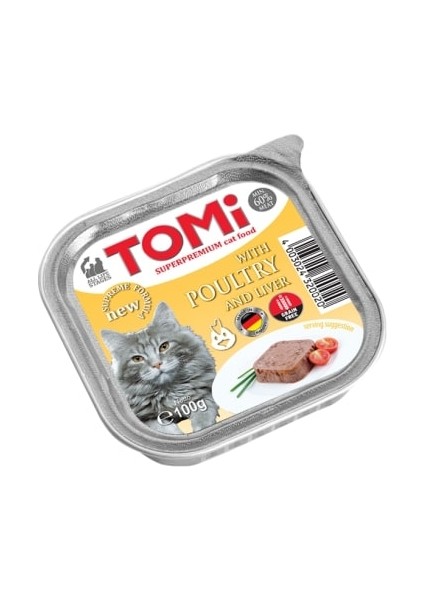 Kedi Kümes Hayvanı ve Ciğerli Alüminyum Yaş Mama 100gr (Pate)
