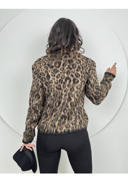 Triko Leopar Hırka