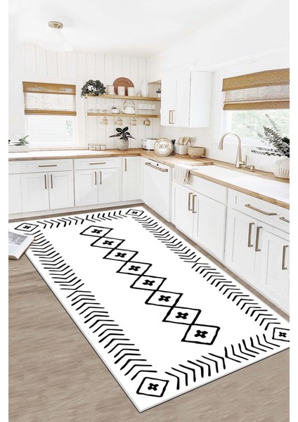 Yıkanabilir Yumuşak Süngerli Kolay Temizlenir Kaymaz Pamuk Taban Dijital Baskılı Koridor Mutfak Halı modelleri