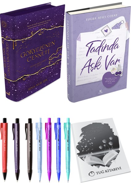 Tadında Aşk Var Ciltli ve Kalp Ne Isterse O Olur 1 Ciltli Meryem Nart 2'li Set + Hediyeli