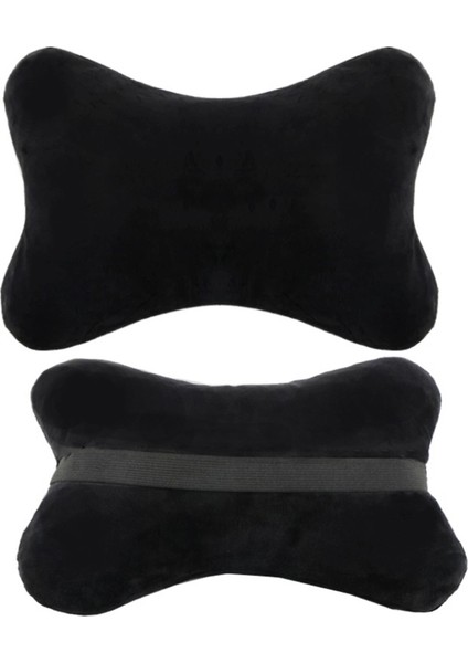 2'li Set Baskısız Tüm Araçlarla Uyumlu Ortopedik Oto Boyun Yastığı
