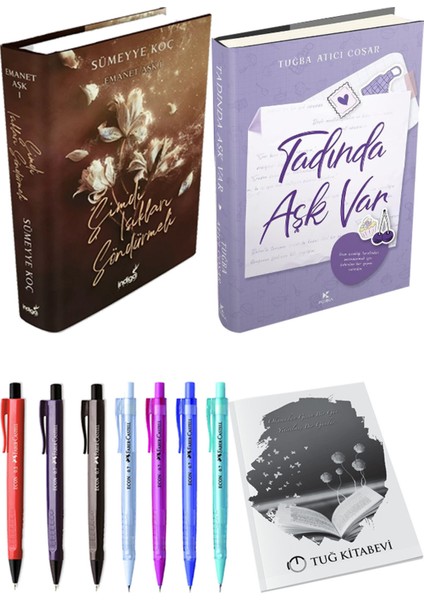 Tadında Aşk Var Ciltli ve Yere Yakın Yıldızlara Uzak Ciltli Emine Tavuz 2'li Set + Hediyeli