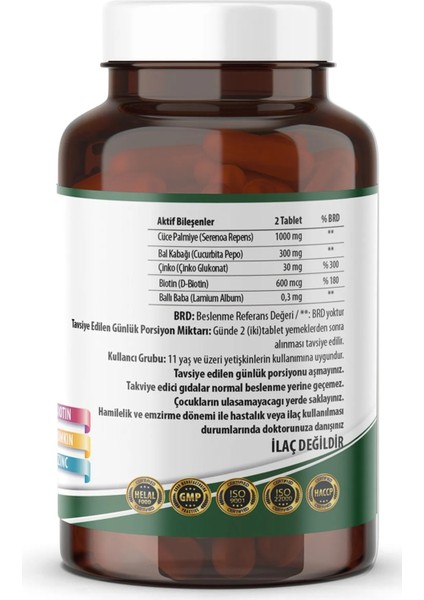 Cüce Palmiye 1000 Mg 120 Tablet Saw Palmetto