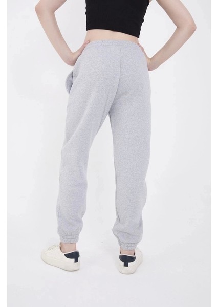 Lastikli Üç Iplik Baskılı Eşofman Pantolon - Gri modelleri