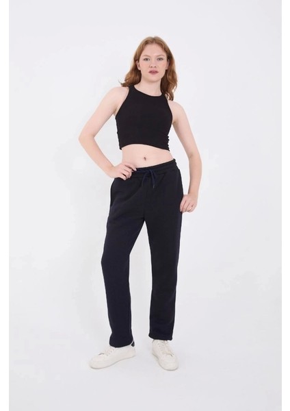 Unisex Üç Iplik Basic Eşofman Pantolon - Lacivert modelleri