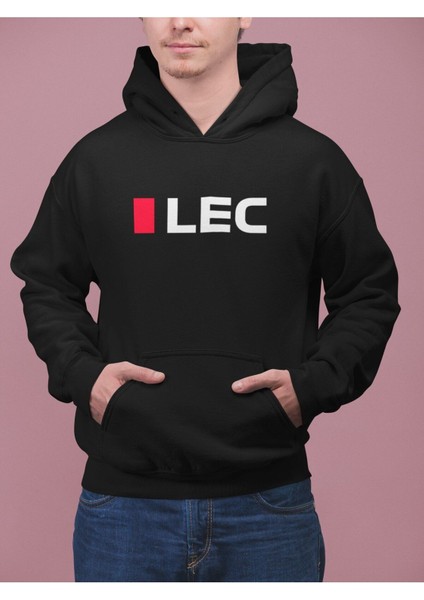 Cngz Shop Charles Leclerc 16 Yazılı Kapüşonlu Sweatshirt, Unisex Oversize Formula 1 Sırt Baskılı Hoodie