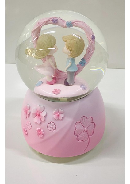 Dekoratif Kar Küresi Müzik Kutusu 16 cm